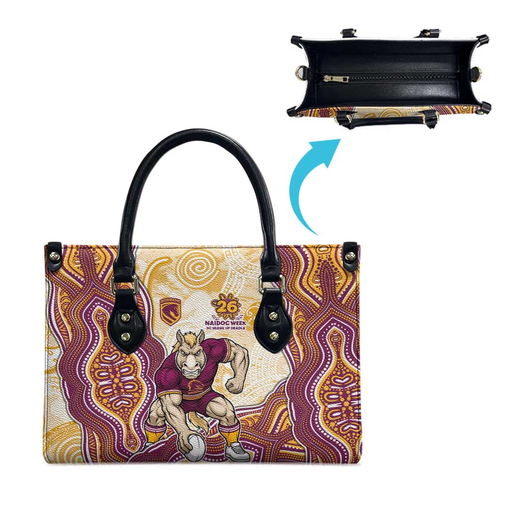 Brisbane Broncos NAIDOC Week 2026 Leather Bag First Nations of Australia Aboriginal Mascot Rugby