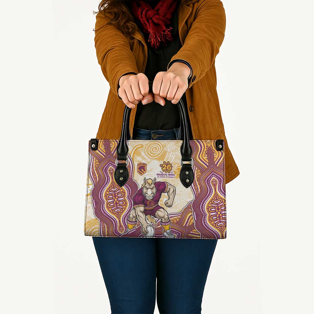 Brisbane Broncos NAIDOC Week 2026 Leather Bag First Nations of Australia Aboriginal Mascot Rugby