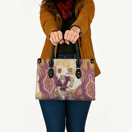 Brisbane Broncos NAIDOC Week 2026 Leather Bag First Nations of Australia Aboriginal Mascot Rugby
