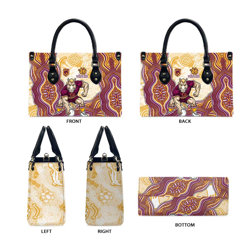 Brisbane Broncos NAIDOC Week 2026 Leather Bag First Nations of Australia Aboriginal Mascot Rugby