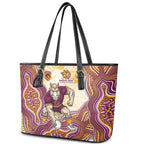 Brisbane Broncos NAIDOC Week 2026 Leather Tote Bag First Nations of Australia Aboriginal Mascot Rugby