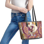 Brisbane Broncos NAIDOC Week 2026 Leather Tote Bag First Nations of Australia Aboriginal Mascot Rugby