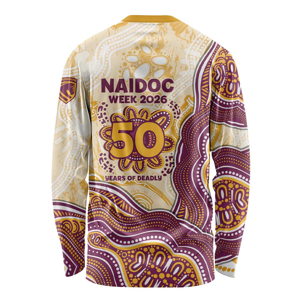 Brisbane Broncos NAIDOC Week 2026 Long Sleeve Shirt First Nations of Australia Aboriginal Mascot Rugby