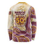 Brisbane Broncos NAIDOC Week 2026 Long Sleeve Shirt First Nations of Australia Aboriginal Mascot Rugby