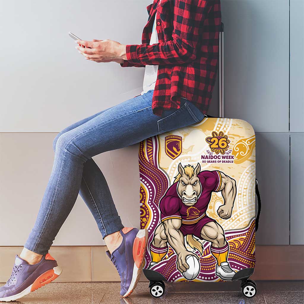 Brisbane Broncos NAIDOC Week 2026 Luggage Cover First Nations of Australia Aboriginal Mascot Rugby