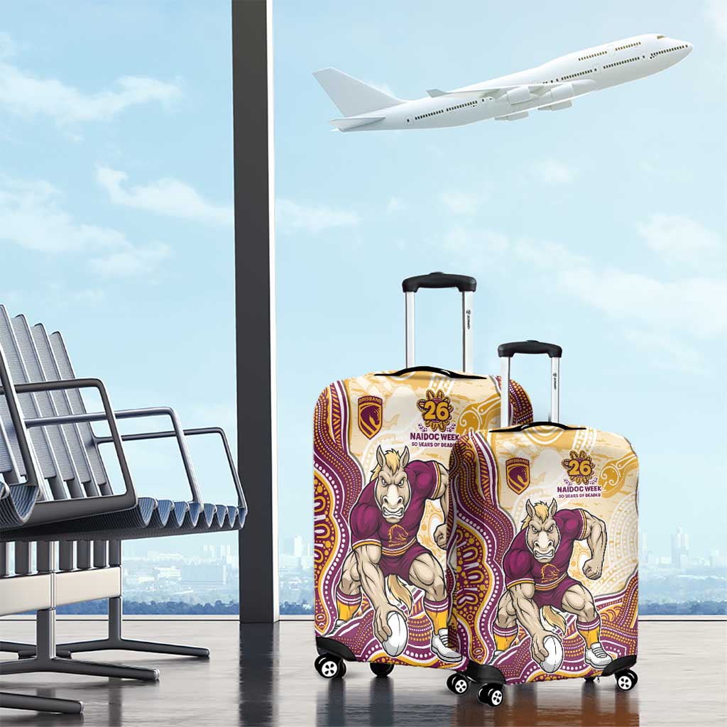 Brisbane Broncos NAIDOC Week 2026 Luggage Cover First Nations of Australia Aboriginal Mascot Rugby