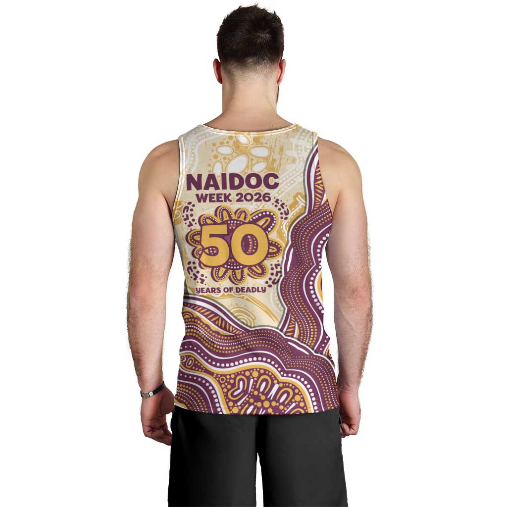 Brisbane Broncos NAIDOC Week 2026 Men Tank Top First Nations of Australia Aboriginal Mascot Rugby