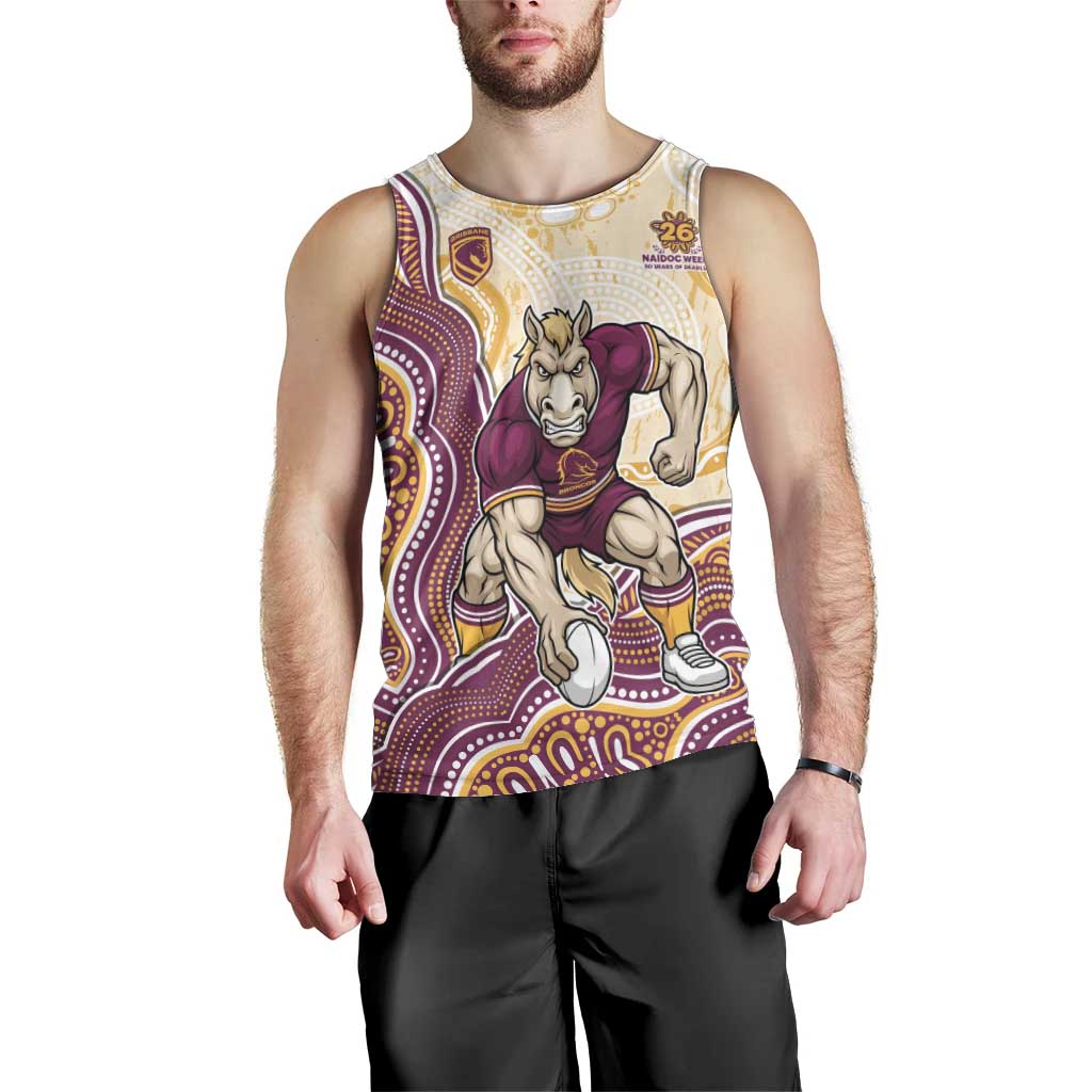 Brisbane Broncos NAIDOC Week 2026 Men Tank Top First Nations of Australia Aboriginal Mascot Rugby