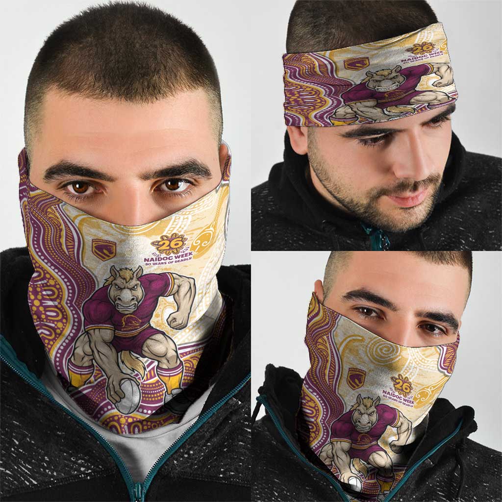 Brisbane Broncos NAIDOC Week 2026 Neck Gaiter First Nations of Australia Aboriginal Mascot Rugby