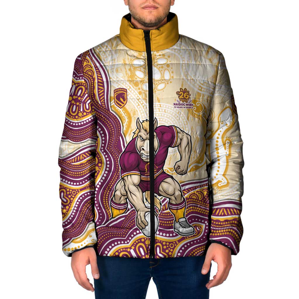 Brisbane Broncos NAIDOC Week 2026 Padded Jacket First Nations of Australia Aboriginal Mascot Rugby