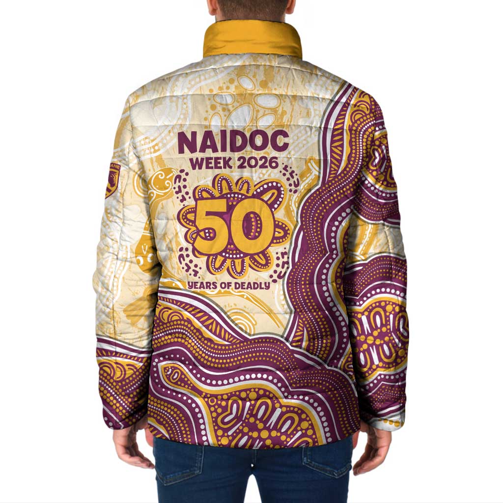 Brisbane Broncos NAIDOC Week 2026 Padded Jacket First Nations of Australia Aboriginal Mascot Rugby