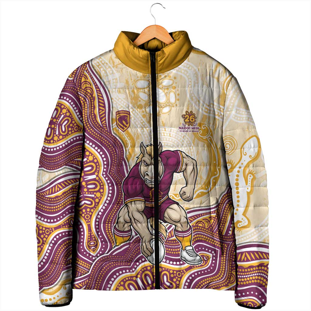 Brisbane Broncos NAIDOC Week 2026 Padded Jacket First Nations of Australia Aboriginal Mascot Rugby