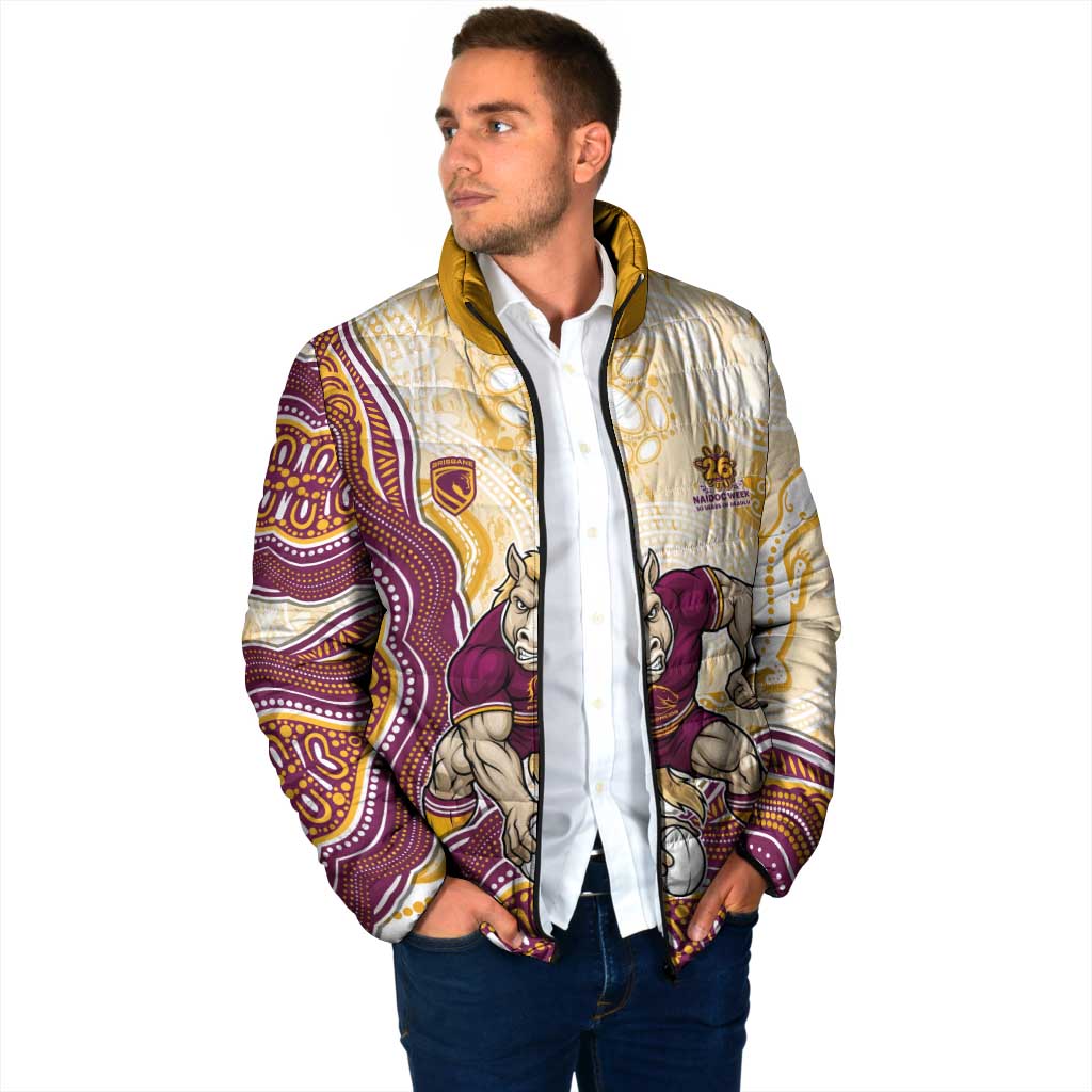 Brisbane Broncos NAIDOC Week 2026 Padded Jacket First Nations of Australia Aboriginal Mascot Rugby