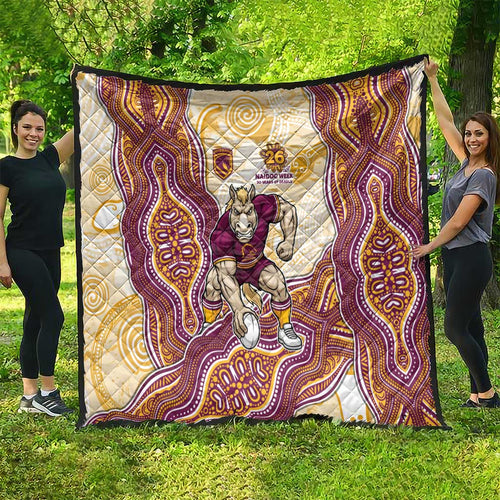 Brisbane Broncos NAIDOC Week 2026 Quilt First Nations of Australia Aboriginal Mascot Rugby