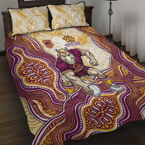 Brisbane Broncos NAIDOC Week 2026 Quilt Bed Set First Nations of Australia Aboriginal Mascot Rugby