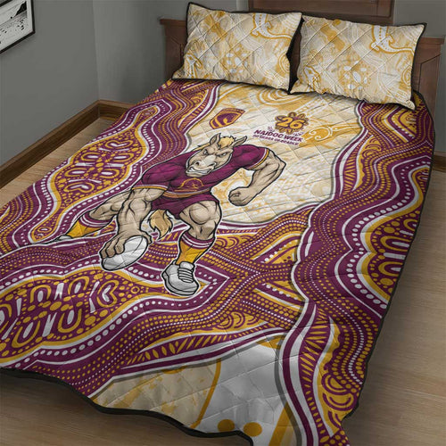Brisbane Broncos NAIDOC Week 2026 Quilt Bed Set First Nations of Australia Aboriginal Mascot Rugby