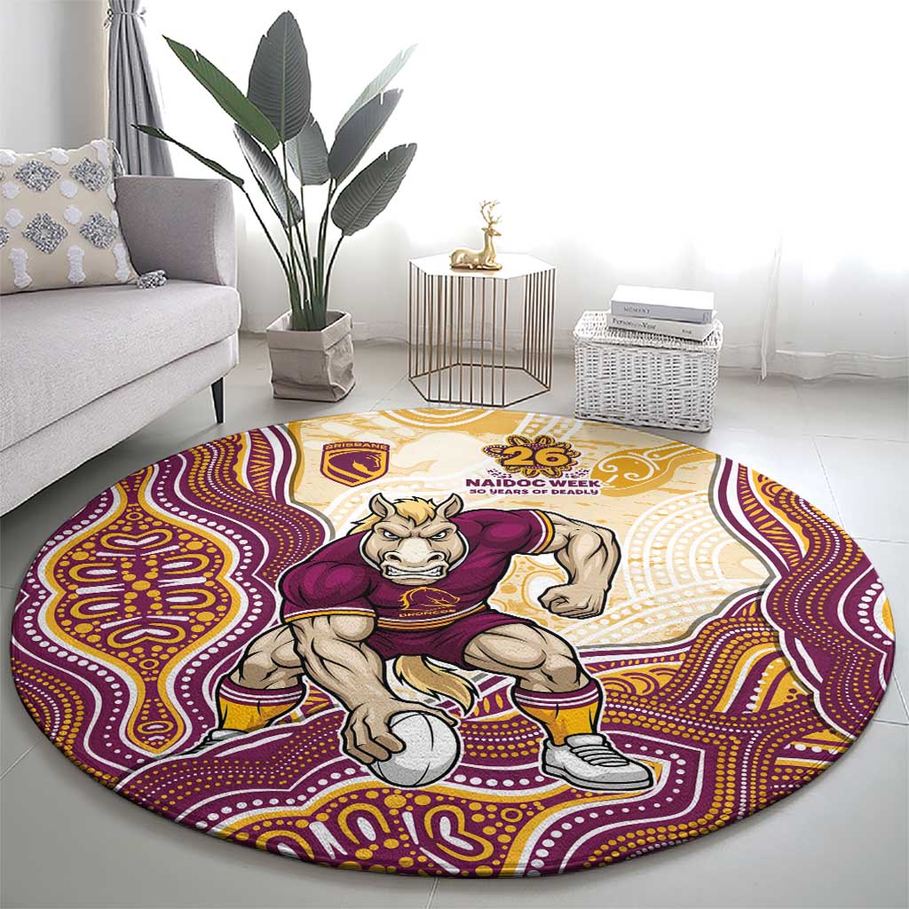 Brisbane Broncos NAIDOC Week 2026 Round Carpet First Nations of Australia Aboriginal Mascot Rugby