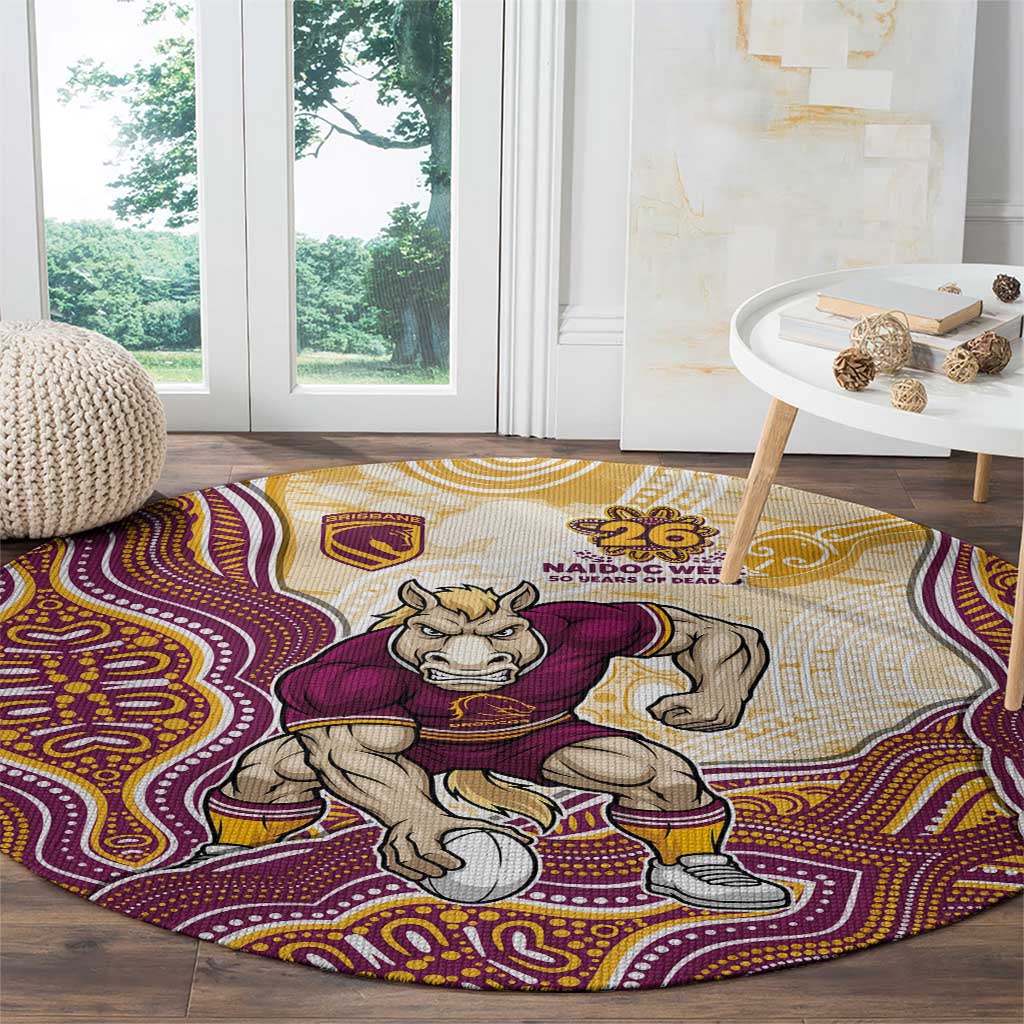 Brisbane Broncos NAIDOC Week 2026 Round Carpet First Nations of Australia Aboriginal Mascot Rugby