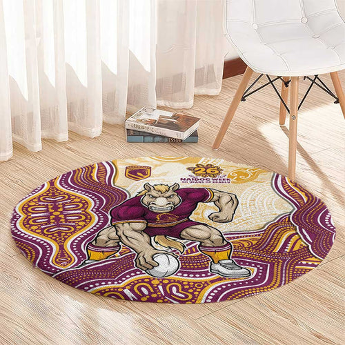 Brisbane Broncos NAIDOC Week 2026 Round Carpet First Nations of Australia Aboriginal Mascot Rugby