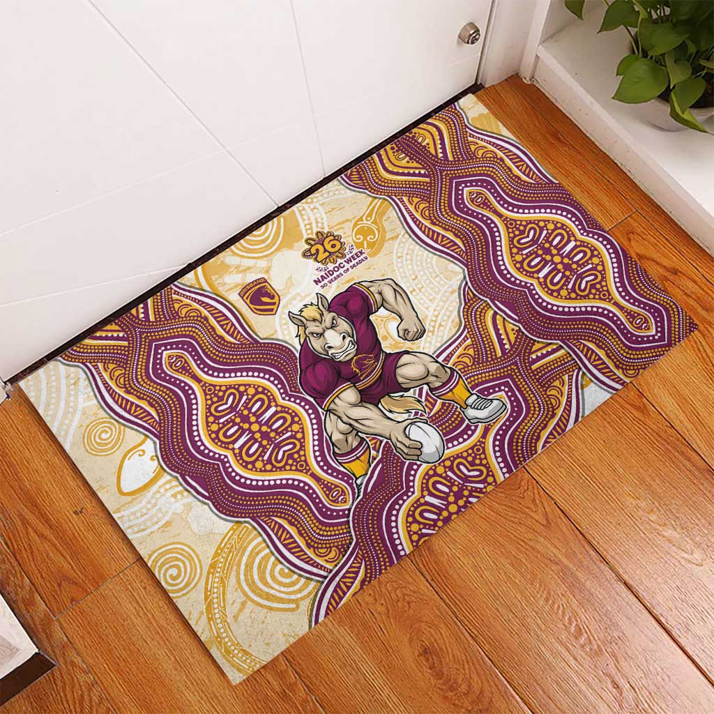 Brisbane Broncos NAIDOC Week 2026 Rubber Doormat First Nations of Australia Aboriginal Mascot Rugby