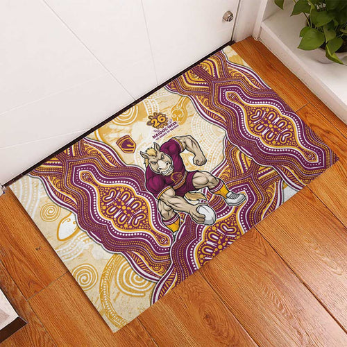 Brisbane Broncos NAIDOC Week 2026 Rubber Doormat First Nations of Australia Aboriginal Mascot Rugby