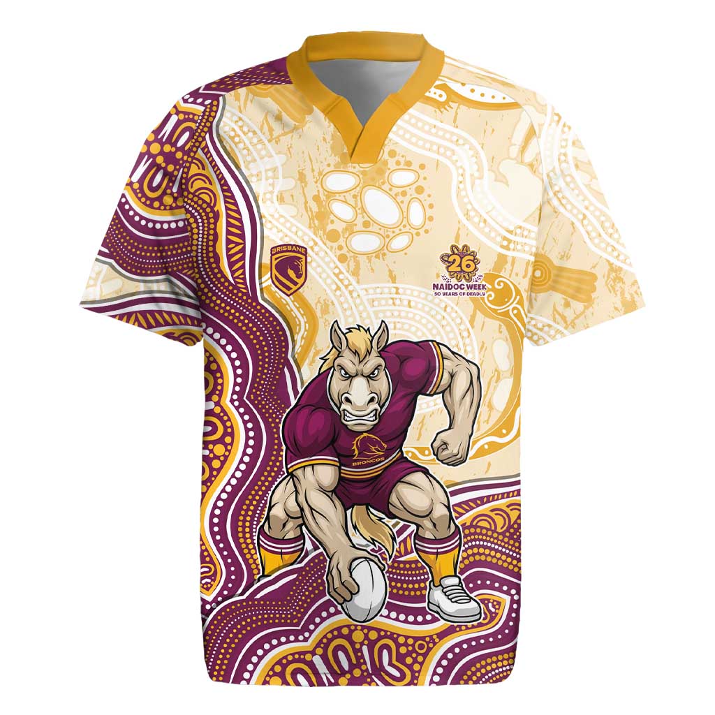 Brisbane Broncos NAIDOC Week 2026 Rugby Jersey First Nations of Australia Aboriginal Mascot Rugby