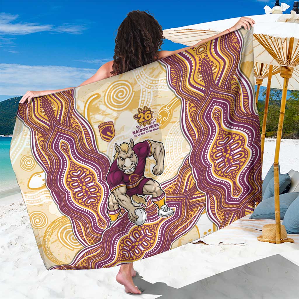 Brisbane Broncos NAIDOC Week 2026 Sarong First Nations of Australia Aboriginal Mascot Rugby