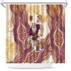 Brisbane Broncos NAIDOC Week 2026 Shower Curtain First Nations of Australia Aboriginal Mascot Rugby