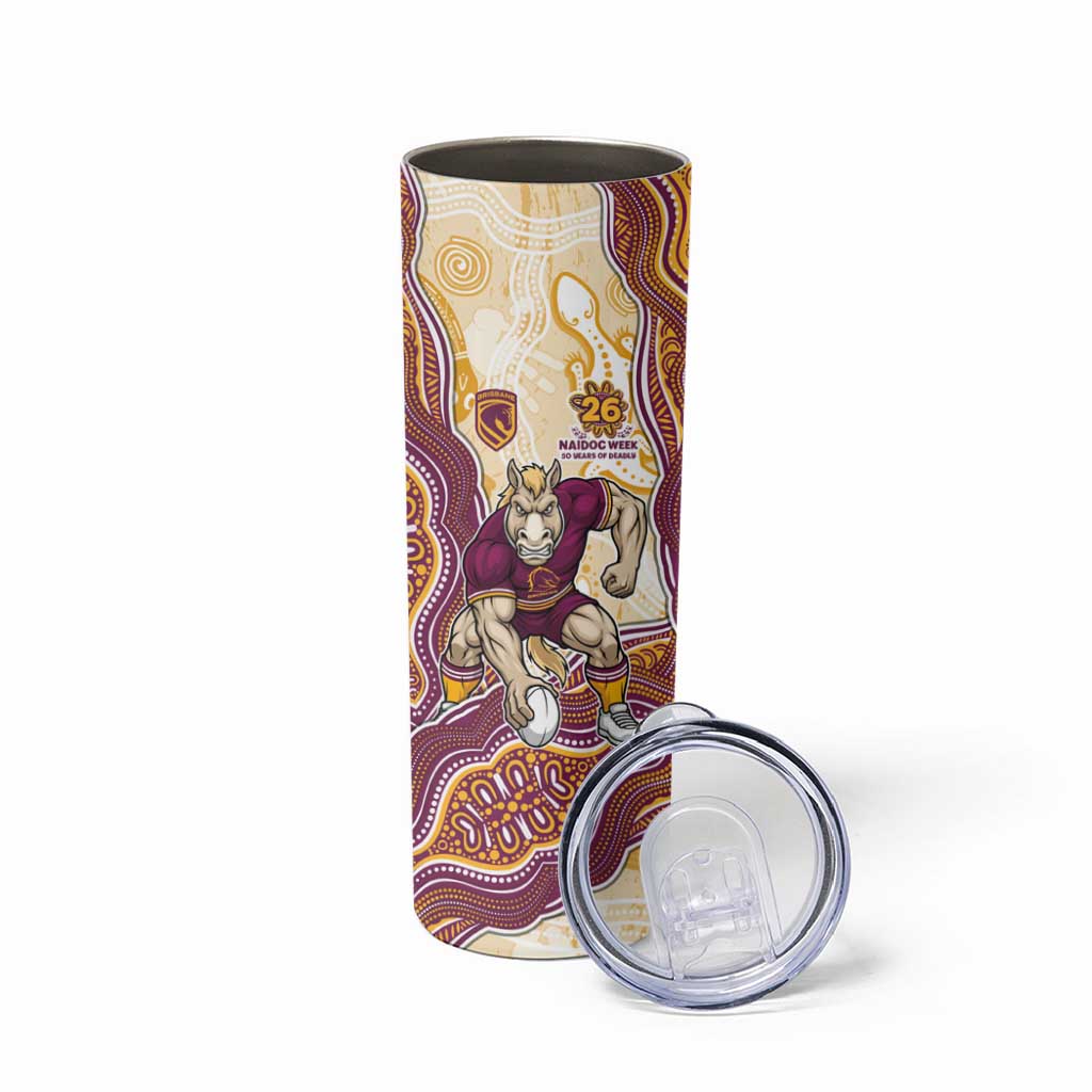 Brisbane Broncos NAIDOC Week 2026 Skinny Tumbler First Nations of Australia Aboriginal Mascot Rugby