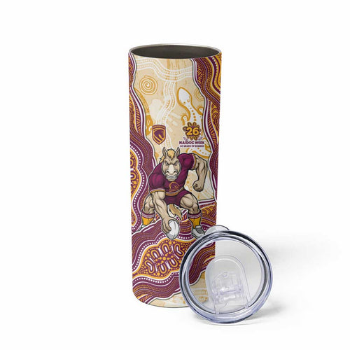 Brisbane Broncos NAIDOC Week 2026 Skinny Tumbler First Nations of Australia Aboriginal Mascot Rugby