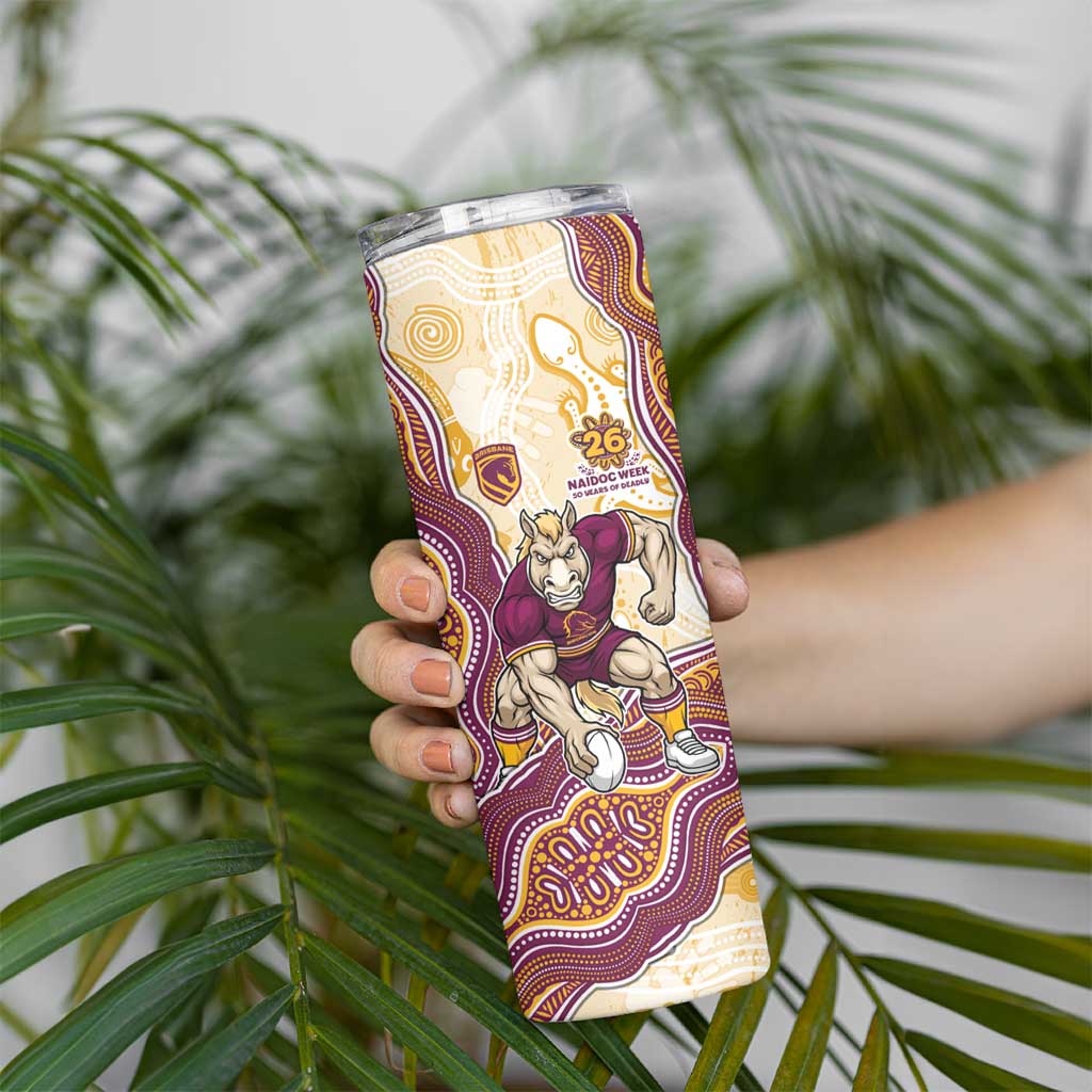 Brisbane Broncos NAIDOC Week 2026 Skinny Tumbler First Nations of Australia Aboriginal Mascot Rugby