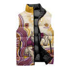 Brisbane Broncos NAIDOC Week 2026 Sleeveless Puffer Jacket First Nations of Australia Aboriginal Mascot Rugby