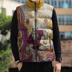 Brisbane Broncos NAIDOC Week 2026 Sleeveless Puffer Jacket First Nations of Australia Aboriginal Mascot Rugby