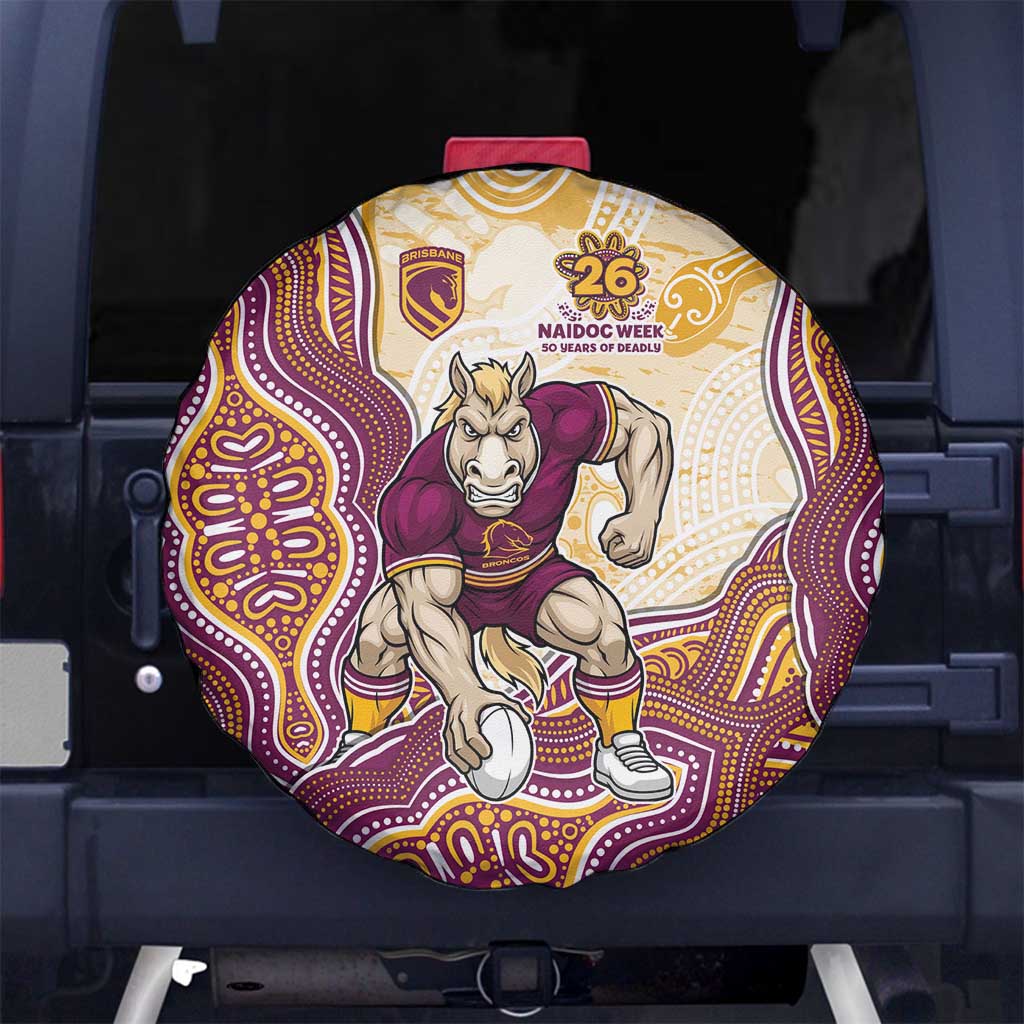 Brisbane Broncos NAIDOC Week 2026 Spare Tire Cover First Nations of Australia Aboriginal Mascot Rugby