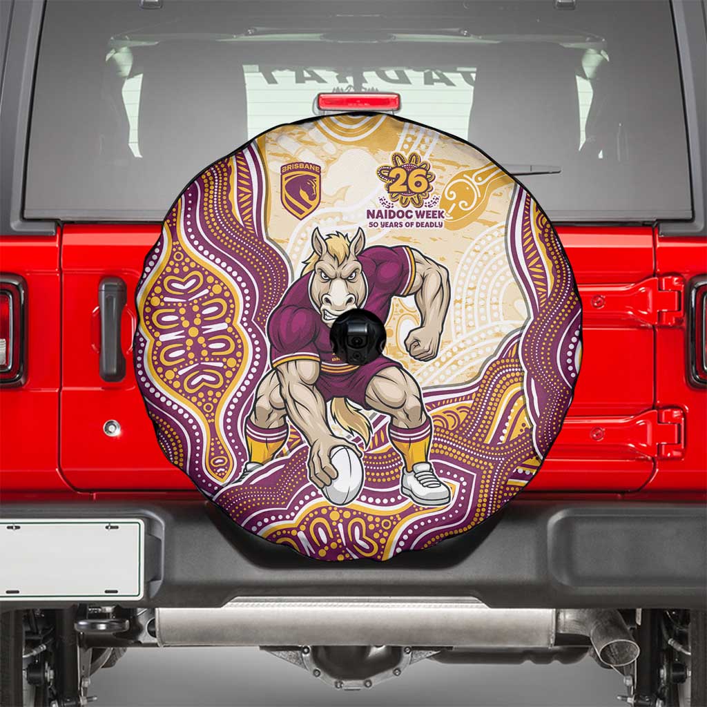 Brisbane Broncos NAIDOC Week 2026 Spare Tire Cover First Nations of Australia Aboriginal Mascot Rugby