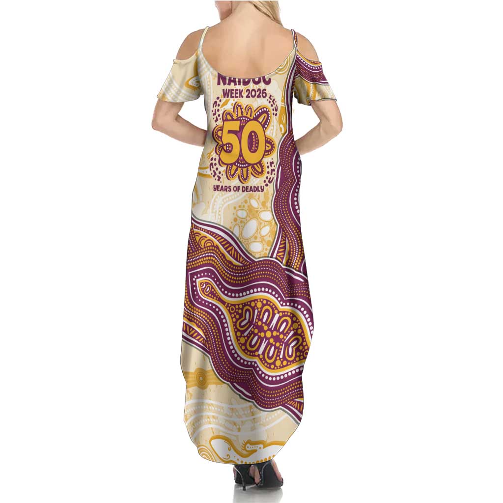 Brisbane Broncos NAIDOC Week 2026 Summer Maxi Dress First Nations of Australia Aboriginal Mascot Rugby