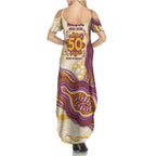 Brisbane Broncos NAIDOC Week 2026 Summer Maxi Dress First Nations of Australia Aboriginal Mascot Rugby