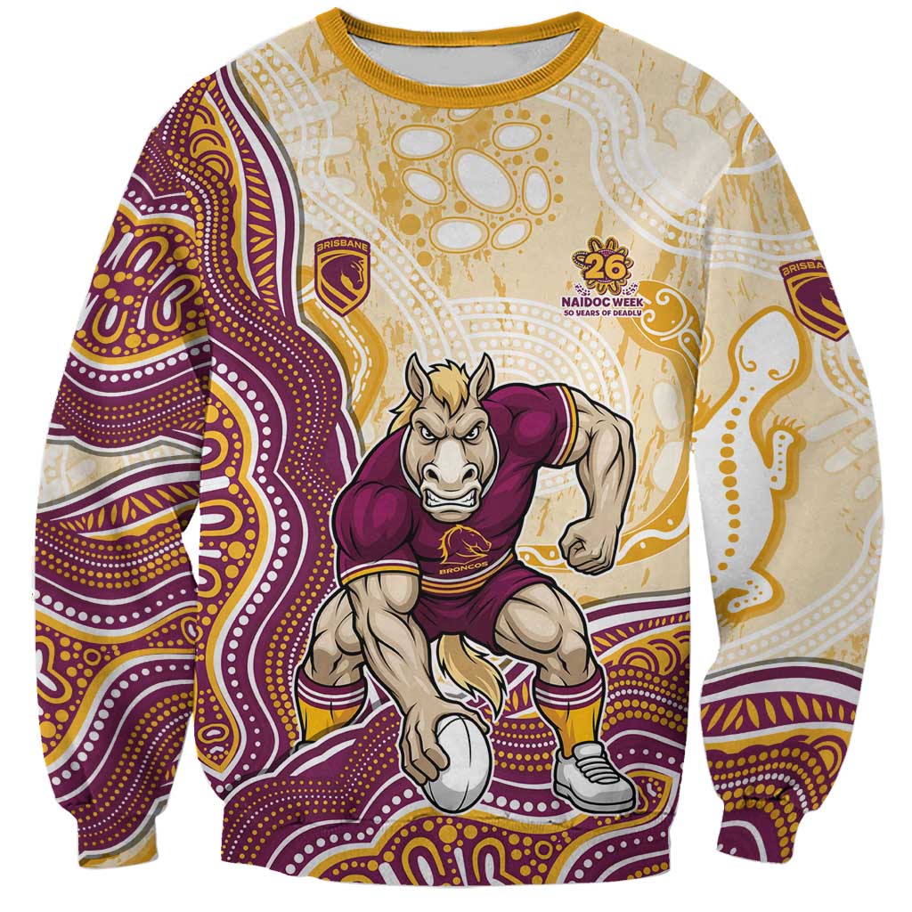 Brisbane Broncos NAIDOC Week 2026 Sweatshirt First Nations of Australia Aboriginal Mascot Rugby