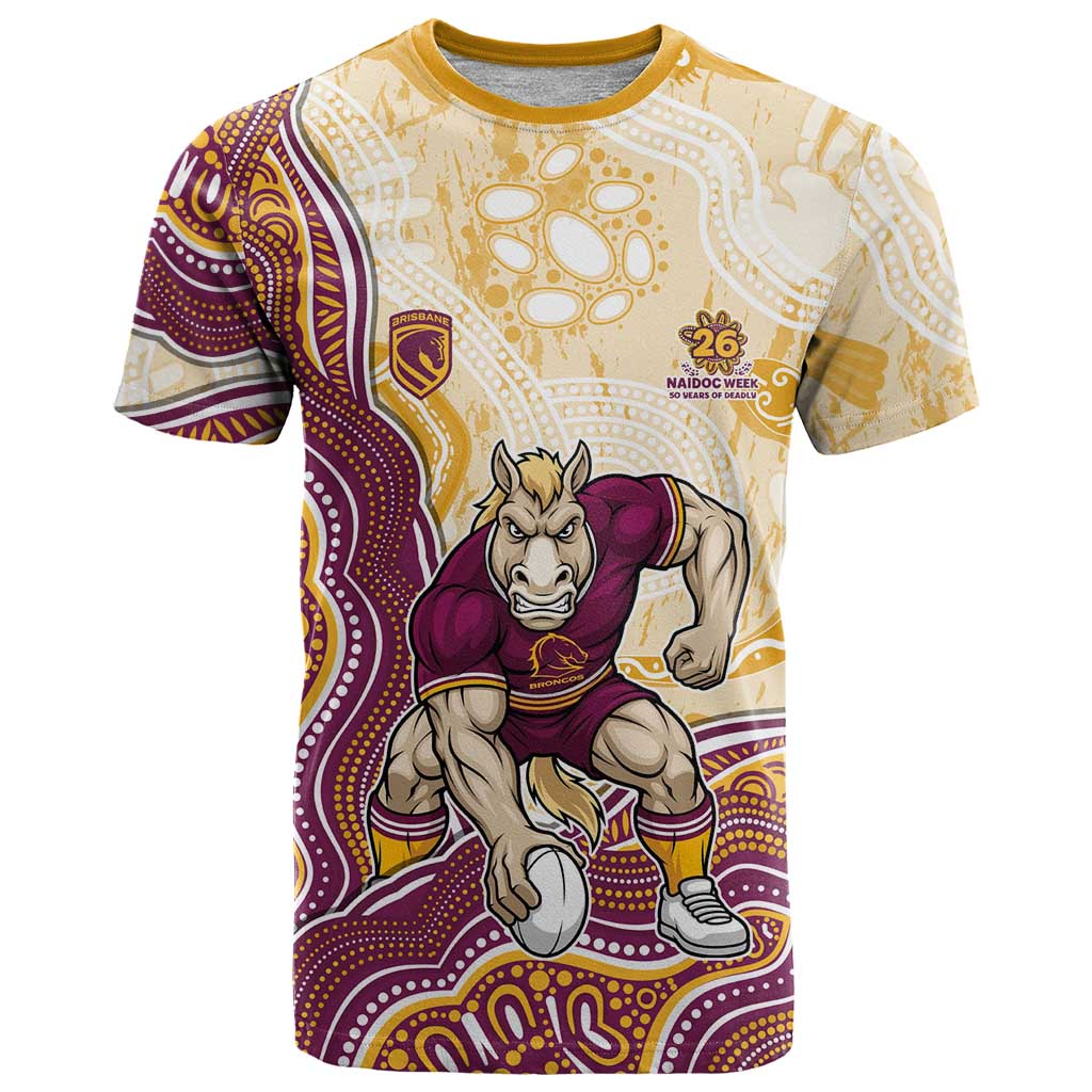 Brisbane Broncos NAIDOC Week 2026 T Shirt First Nations of Australia Aboriginal Mascot Rugby