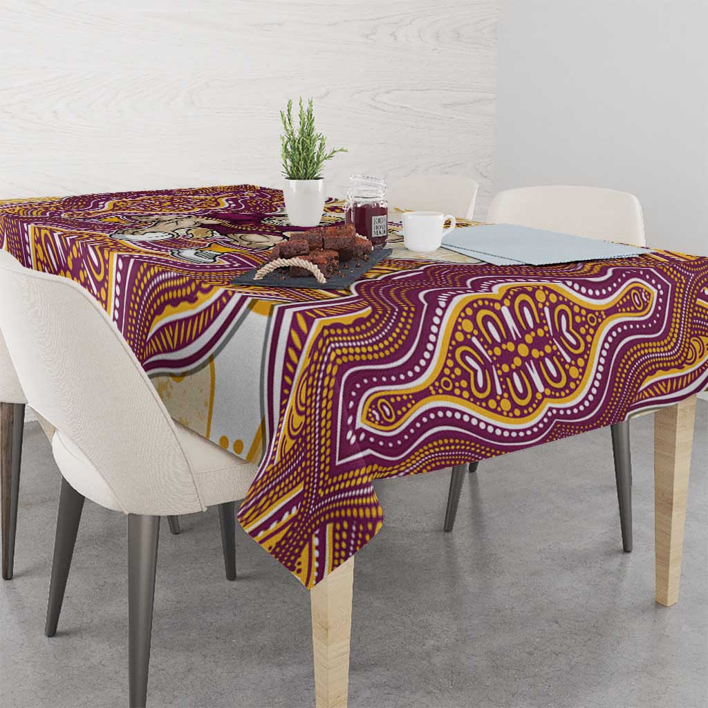 Brisbane Broncos NAIDOC Week 2026 Tablecloth First Nations of Australia Aboriginal Mascot Rugby