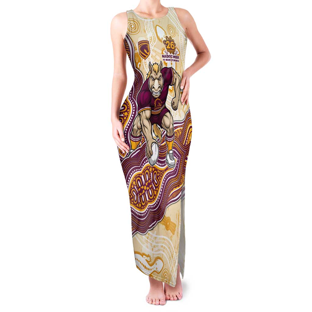 Brisbane Broncos NAIDOC Week 2026 Tank Maxi Dress First Nations of Australia Aboriginal Mascot Rugby