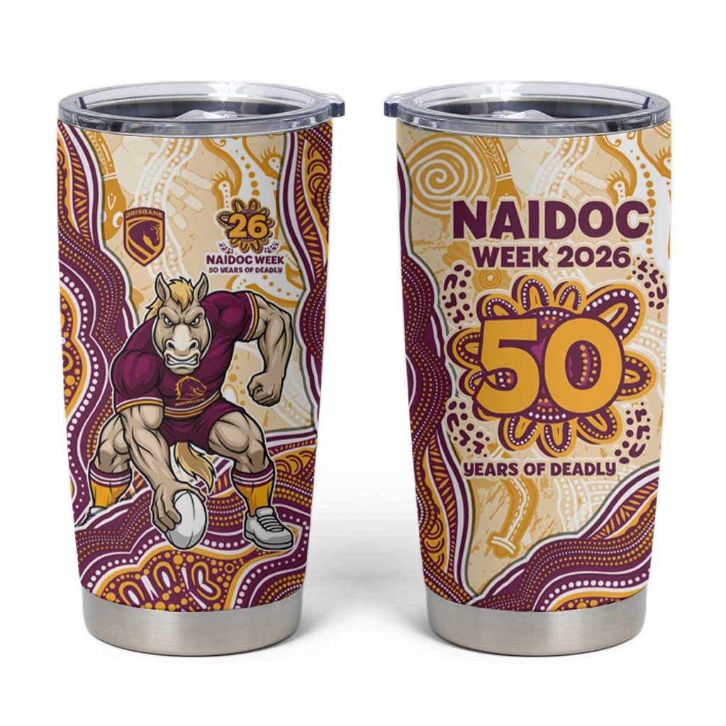 Brisbane Broncos NAIDOC Week 2026 Tumbler Cup First Nations of Australia Aboriginal Mascot Rugby
