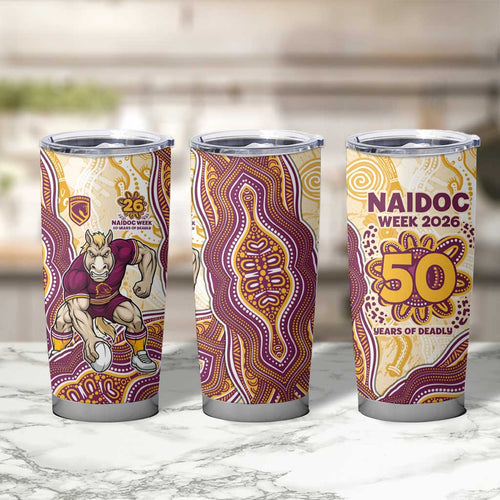 Brisbane Broncos NAIDOC Week 2026 Tumbler Cup First Nations of Australia Aboriginal Mascot Rugby