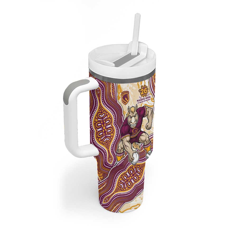 Brisbane Broncos NAIDOC Week 2026 Tumbler With Handle First Nations of Australia Aboriginal Mascot Rugby