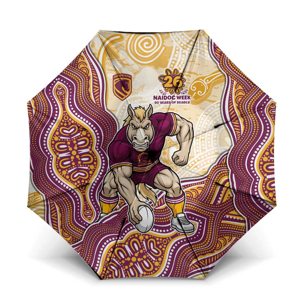 Brisbane Broncos NAIDOC Week 2026 Umbrella First Nations of Australia Aboriginal Mascot Rugby