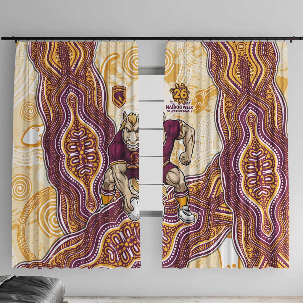 Brisbane Broncos NAIDOC Week 2026 Window Curtain First Nations of Australia Aboriginal Mascot Rugby