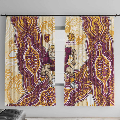 Brisbane Broncos NAIDOC Week 2026 Window Curtain First Nations of Australia Aboriginal Mascot Rugby