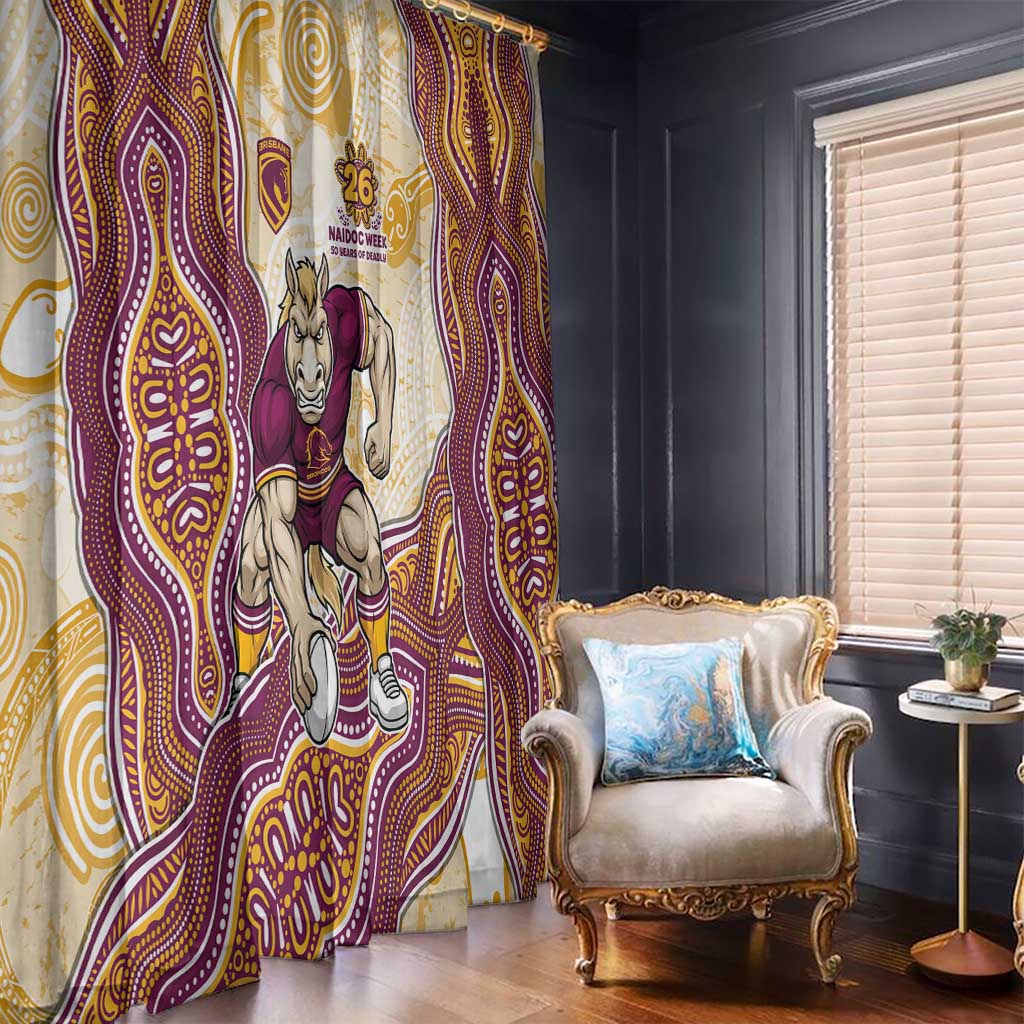 Brisbane Broncos NAIDOC Week 2026 Window Curtain First Nations of Australia Aboriginal Mascot Rugby