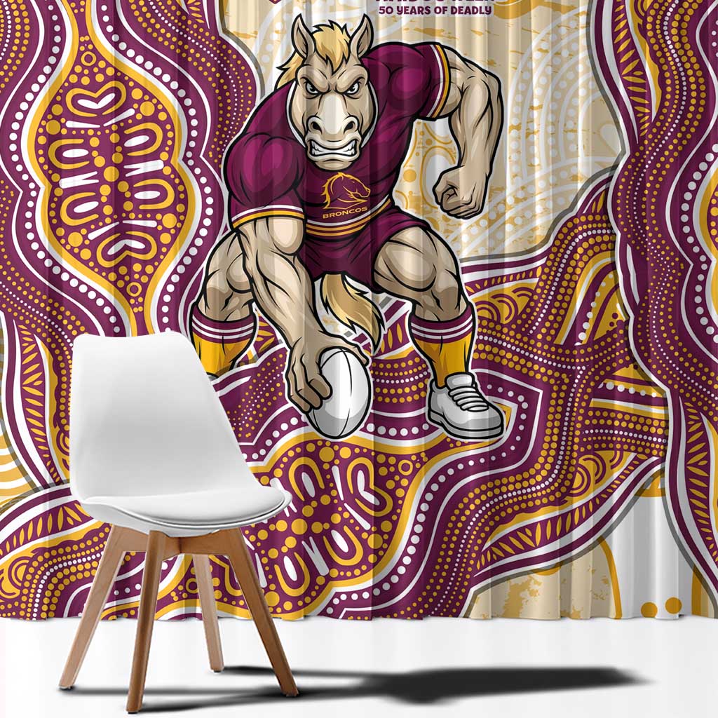 Brisbane Broncos NAIDOC Week 2026 Window Curtain First Nations of Australia Aboriginal Mascot Rugby
