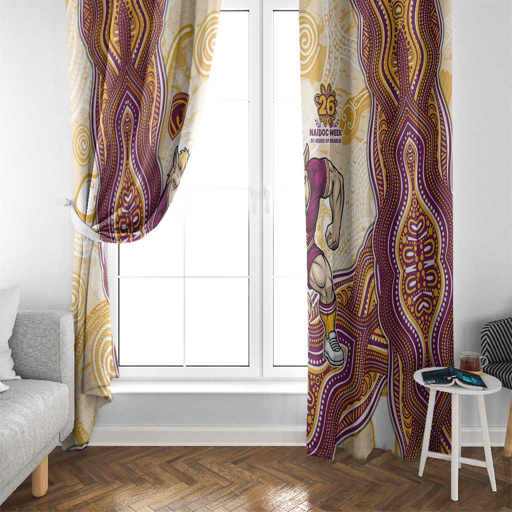 Brisbane Broncos NAIDOC Week 2026 Window Curtain First Nations of Australia Aboriginal Mascot Rugby